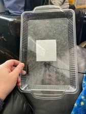 Unique Clear Plastic Serving Tray 12" x 8" New!!!
