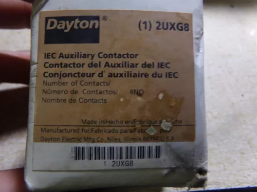 NEW  Dayton 2UXG8 IEC Auxiliary Contactor Contact Block *FREE SHIPPING*