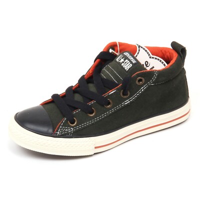 D2988 sneaker bimbo CONVERSE ALL STAR scarpe verde/nero shoe kid green