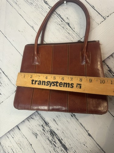 Vintage SAGA kleine Schultertasche aus Leder braun Made in Canada - Bild 4 von 10