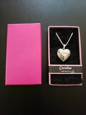 New Silver Heart Photo Locket & Necklace - Many Names Available - Free Shipping