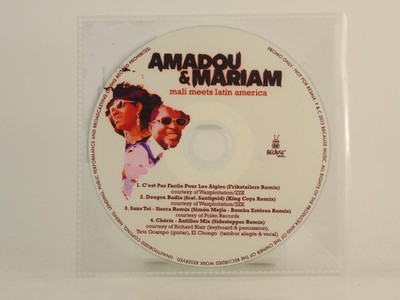 AMADOU AND MARIAM MALI MEETS LATIN AMERICA (H1) 4 Track Promo CD Single includin