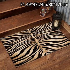 1pc Modern Nordic Zebra Stripe Carpet Rug - Neutral Stripes Soft Suitable 1pc Modern Nordic Zebra Stripe Carpet Rug - Neutral Stripes Soft Suitable