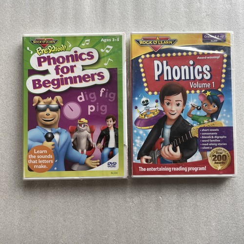 Rock n Learn Phonics - Preschool Beginners + Volume 1 DVD Lot NEW ...