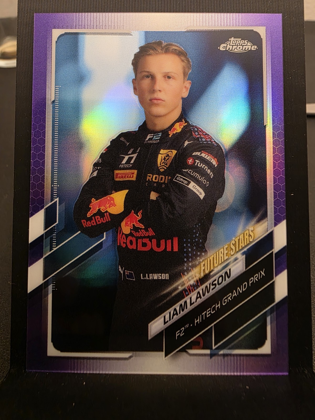 2021 Topps Chrome Formula 1 F1 Purple Refractor /399 Liam Lawson #68
