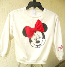 DISNEY MINNIE MOUSE FACE 3D RED BOW GIRLS 6X SWEATSHIRT 6X