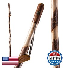 Brazos Rustic Wood Walking Stick, Twisted Sweet Gum, Traditional Style Handle