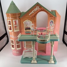 Barbie vintage 1995 pieghevole casa dei sogni vittoriana con accessori tutti anni 90. Spedizione veloce