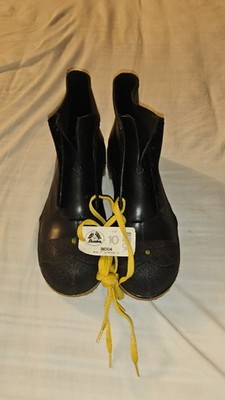 BATA MEN'S 6'' POLYBLEND RUBBER STEEL SHANK TOE  BOOTS BLACK SIZE 10 #86304, NWT.