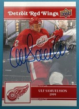 25-26 Detroit Red Wings Ulf Samuelsson Centennial Autographed Card