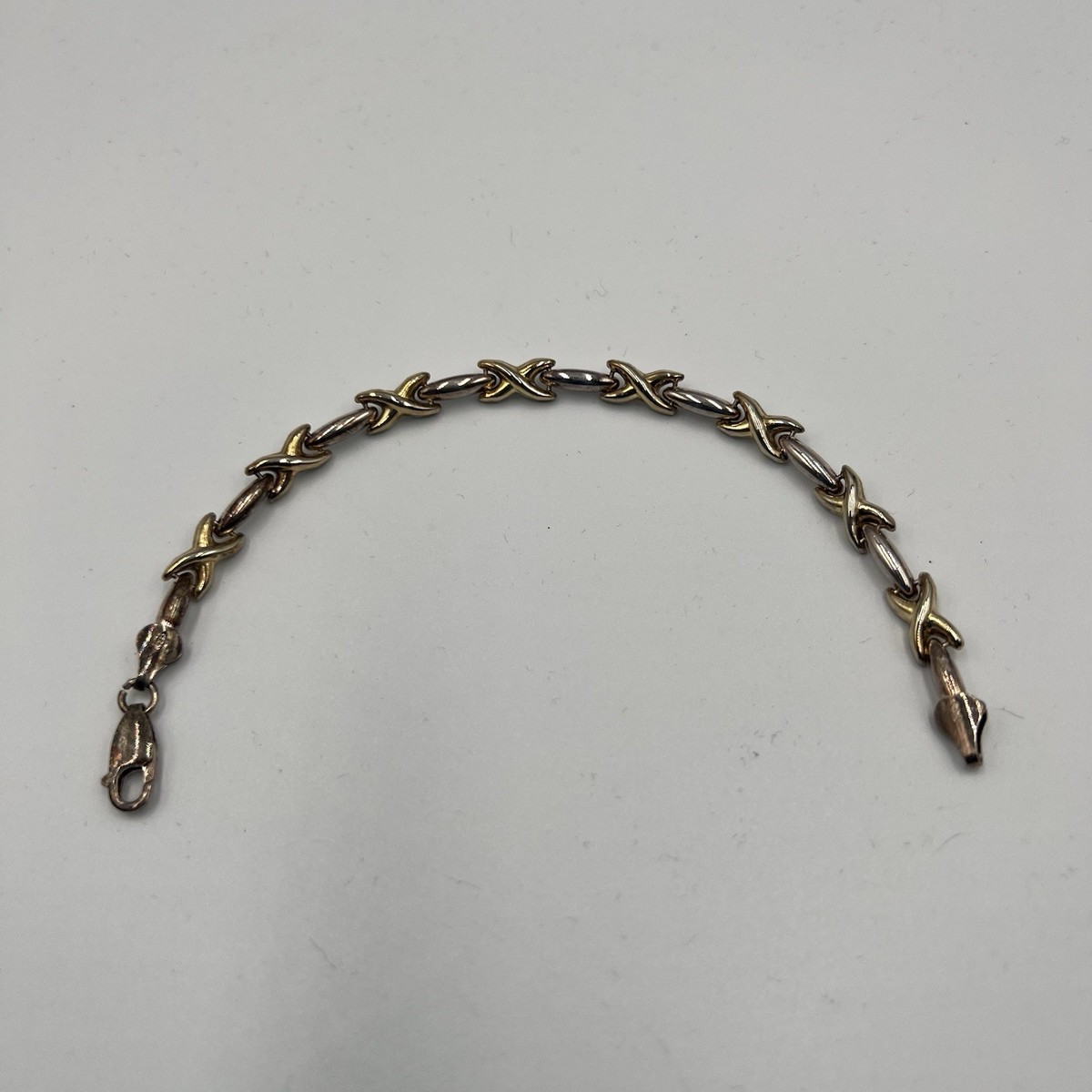 Italy Vintage sterling silver XOXO links bracelet 925 | eBay