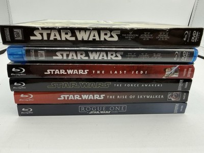 Star Wars Blu Ray Movie Lot Of 6- Complete Saga Episode 1-6  Rogue One Solo