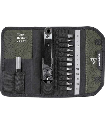 Topeak T25 Duotorx Mini-Werkzeug – 14 Cm, Chrom-Vanadium-Stahl, Ergonomischer Griff (Silber-Schwarz)