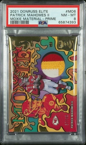 PSA 8 - 2021 Moxie Patrick Mahomes II Donruss Elite #MO6 Prime /49 (MEM)
