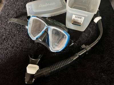 Cressi Big Eyes Blau + Schnorchel Original Schnorchel Set