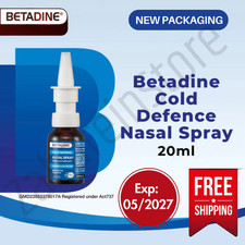 BETADINE Adult Cold Defence Nasal Spray 20ml NEW PACKAGING EXP 05.2027 FREE SHIP