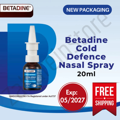BETADINE Adult Cold Defence Nasal Spray 20ml NEW PACKAGING EXP 05.2027 FREE SHIP