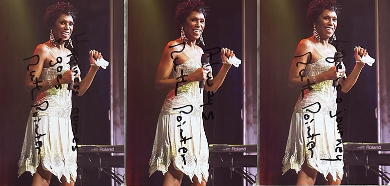 LOT of 3 RUTH POINTER Signed Autographed 4x6 Photos..POINTER SISTERS Legend