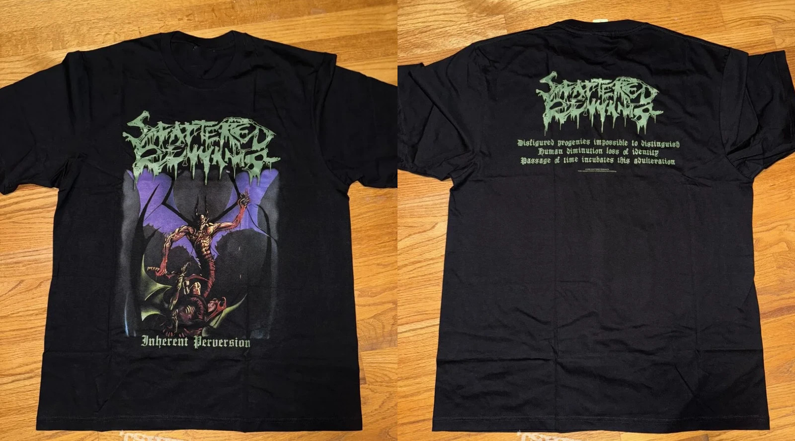 scattered remnants inherent perversion T-shirt Reprint Unisex Cotton Tee