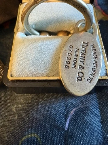 Tiffany & Co. Sterling Silver 925 Key Chain Ring Vintage