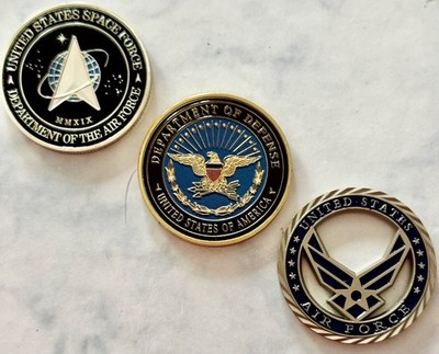 United States Air Force Challenge Coin Set Of 3 USAF USSF DOD PENTAGON