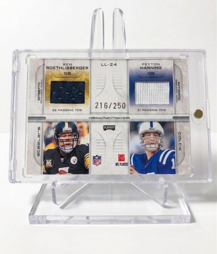 Prestige 2006 League Leaders Jersey LL-24 Brady Romo Manning Game Used #216/250 view 2