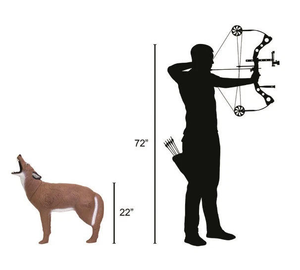 Delta Exterior Caza 3D Aullador Coyote Tiro con Arco Objetivo Espuma Autocurativa 26"x15" Foto 4 de 4