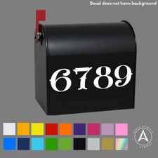 SET OF 2 Custom Mailbox Numbers Vinyl Decals / Stickers - Choose Size & Color