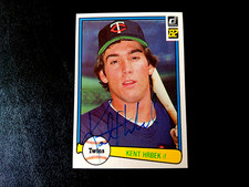 Kent Hrbek Autographed 1982 Donruss Baseball Rookie Minnesota Twins Card Auto