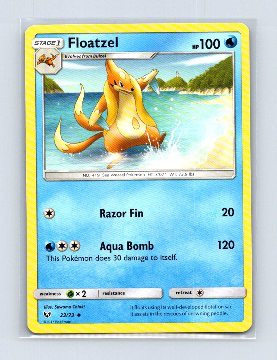 Floatzel 23/73 Uncommon Shining Legends Pokemon Lightly Played