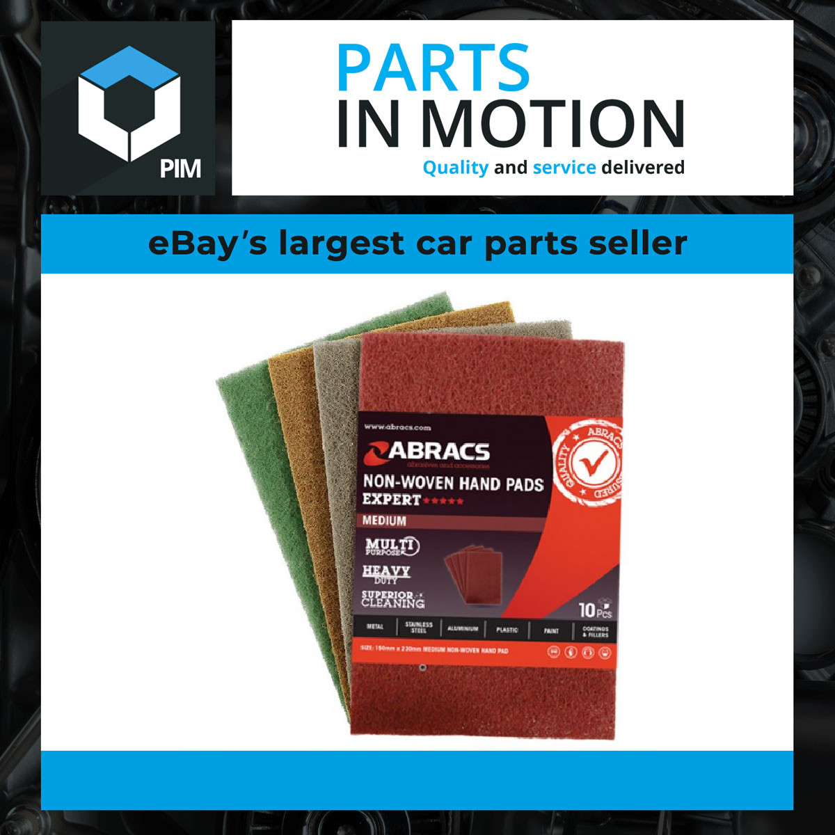 Hand Pads 150 x 230mm Brown (Coarse) PK 5 WB24 Abracs