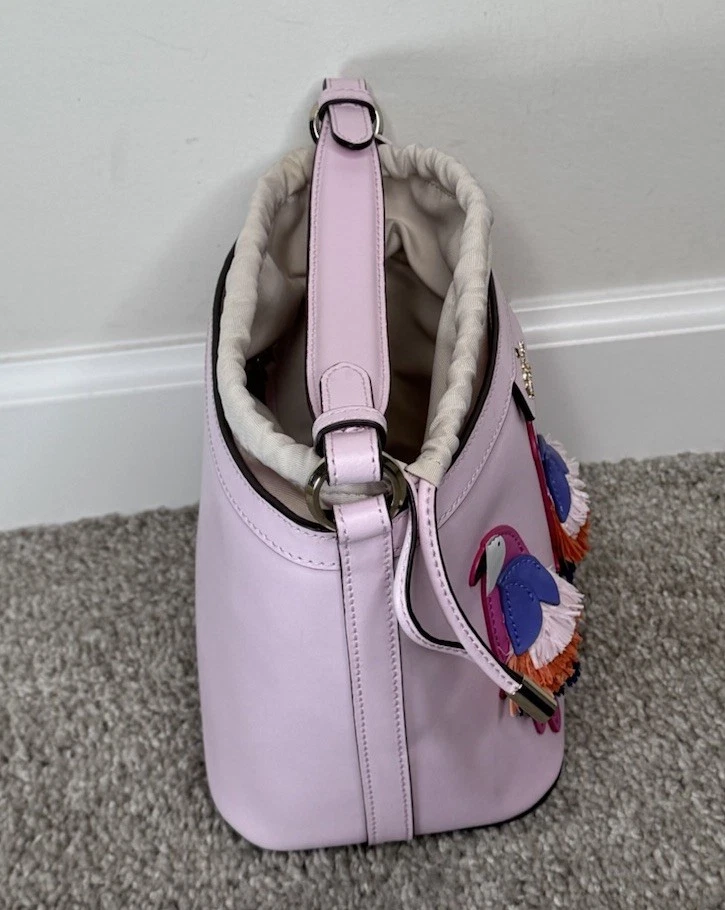 Borsa a tracolla Kate Spade Pippa Flock Party Pappagalli rosa novità