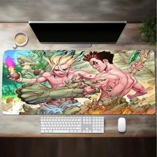 40 90cm1pc Senku  Tsukasa Anime Mouse Pad - Large Non-Slip Washable Rubber Base