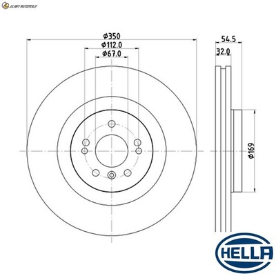 2x BREMSSCHEIBE 8DD 355 113-191 FÜR MERCEDES-BENZ GL/-CLASS OM642.872/940 3.0L