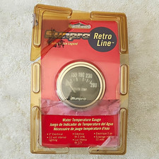 Nos Sunpro Retro Line 2 Electrical Water Temperature Gauge Cp7956 Black Dial