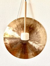 Sch&ouml;ner Wind Gong, Durchmesser 55 cm, gro&szlig;er Schl&auml;gel, Peter Hess Feng Gong