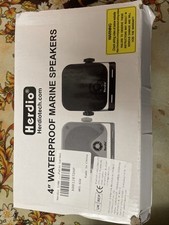Herdio 2PcsMarine Speakers Boat Waterproof 240W Outdoor Speakers Surface Mounted