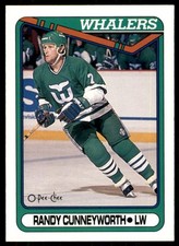 1990-91 O-Pee-Chee Randy Cunneyworth Hartford Whalers #67
