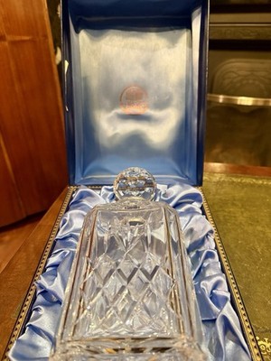 Thomas Webb Crystal Decanter with Stopper. Signed. Vintage.