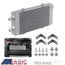 Universal Dual Pass Bar Plate Oil Cooler Small -silver Core9.5x5.5x1.58 Universal Dual Pass Bar Plate Oil Cooler Small -silver Core9.5x5.5x1.58