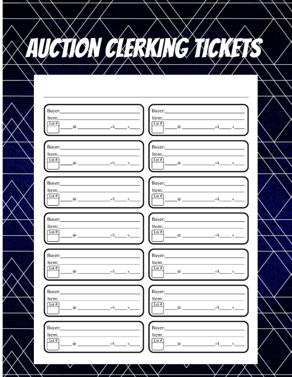 Auction Clerking Tickets | 1512 tickets: Sheets |...