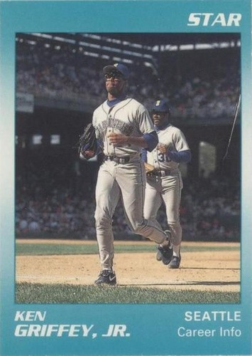 1990 Fleer Ken Griffey Jr #513 Blue Dot Error Very Rare PSA Mint 8