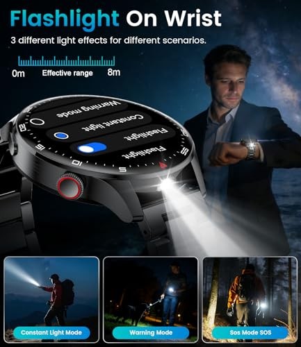 1.7" Large HD Screen Smart Watch for Men with Bluetooth Call, 100+ Sport EF25-C - Picture 4 of 7