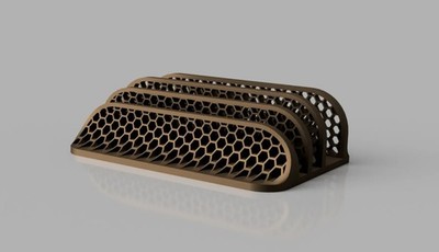 Laptop Stand for Desk | Color Black | Hex Pattern