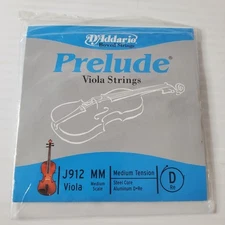 D'Addario Prelude Viola D String MM Medium Scale Medium Tension J912 New