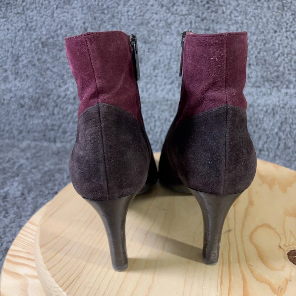 Botines Aquatalia Mujer Talla 9.5 Gamuza Tacón Hechos en Italia Foto 4 de 4