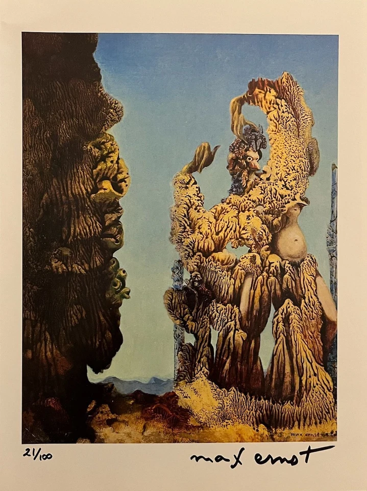 Impresión original firmada a mano por Max Ernst con certificado de autenticidad y +$3.500 USD de valoración Foto 2 de 4