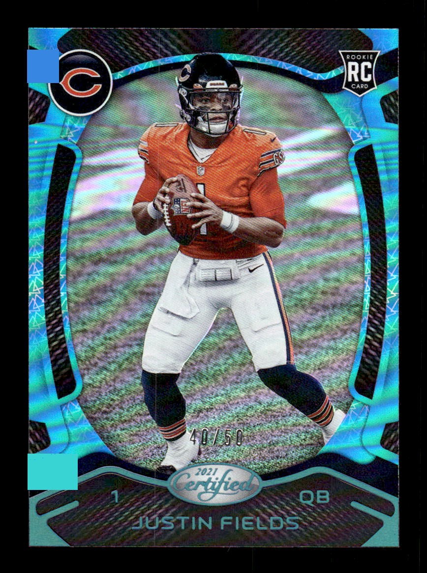 2021 Panini Certified #104 Justin Fields Mirror Teal #/50