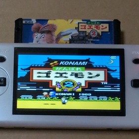 Box and software only Ganbare Goemon 2 Konami Famicom retro game Manual missing