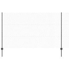 Hexagonal Fence with Post Mesh Panel Outdoor Barrier Garden Modern vidaXL